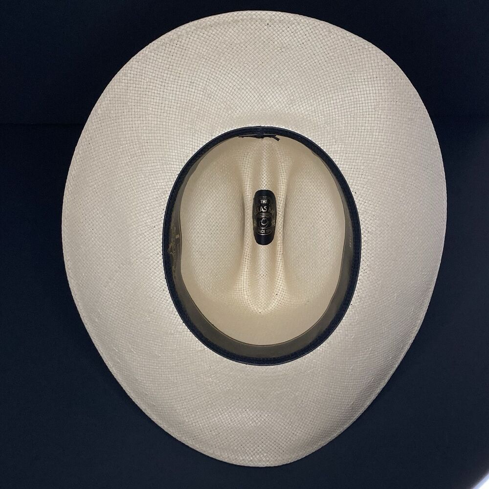 Texas Hat Company Straw Cowboy Hat “Big Bend” Mens Size Small Black Hatband New - Picture 4 of 14